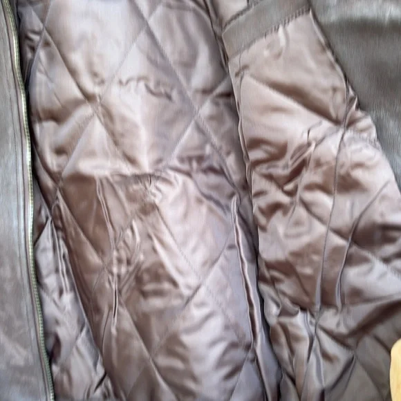 DONAD TRUMP TAJ MAHAL MENS BROWN FAUX LEATHER JACKET-XS
